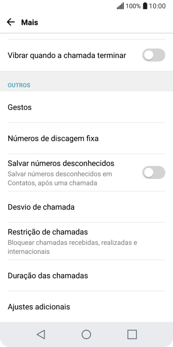 Pressione Restrição de chamadas. Pressione Restrição de chamadas.