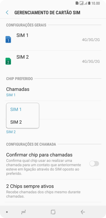Pressione o chip desejado. Pressione o chip desejado.