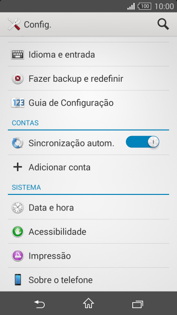 Pressione Adicionar conta. Pressione Adicionar conta.