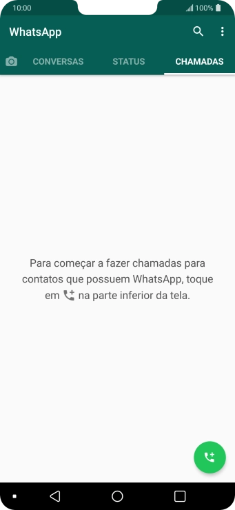 Pressione o ícone de chamada. Pressione o ícone de chamada.