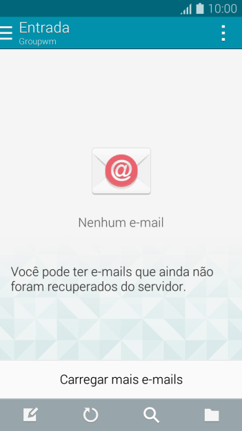 Pressione o ícone de novo e-mail. Pressione o ícone de novo e-mail.