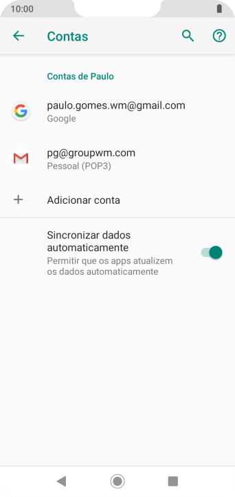 Pressione o indicador ao lado de Pressione o indicador ao lado de