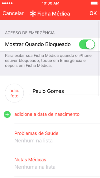 Pressione adic. foto, e siga as instruções da tela para adicionar uma foto. Pressione adic. foto, e siga as instruções da tela para adicionar uma foto.