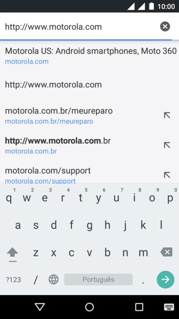 Digite o endereço da página desejada, e pressione a seta da direita. Digite o endereço da página desejada, e pressione a seta da direita.
