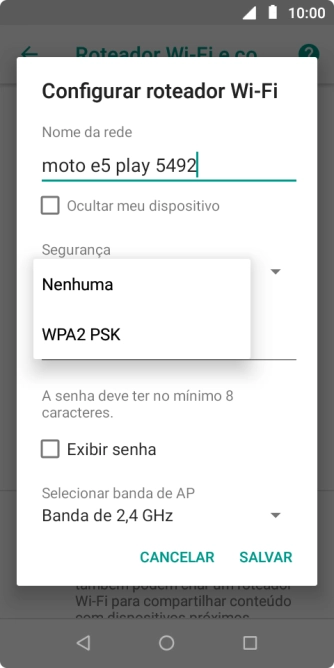 Pressione WPA2 PSK para proteger seu Roteador Wi-Fi com uma senha. Pressione WPA2 PSK para proteger seu Roteador Wi-Fi com uma senha.