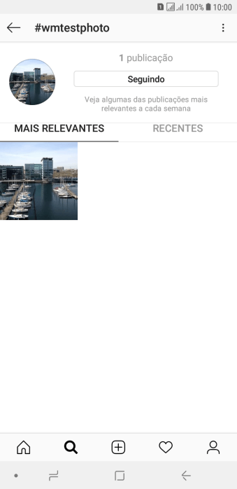 Pressione o ícone de novo post. Pressione o ícone de novo post.