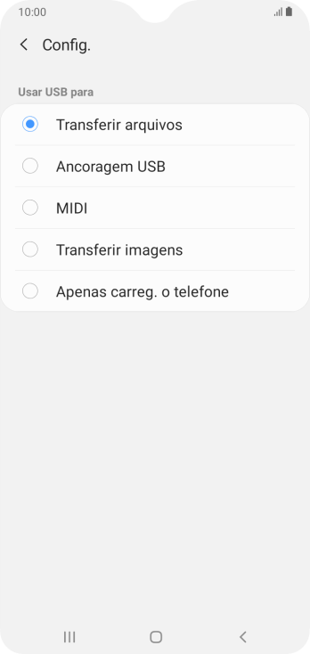 Pressione Transferir arquivos para ativar a função. Pressione Transferir arquivos para ativar a função.