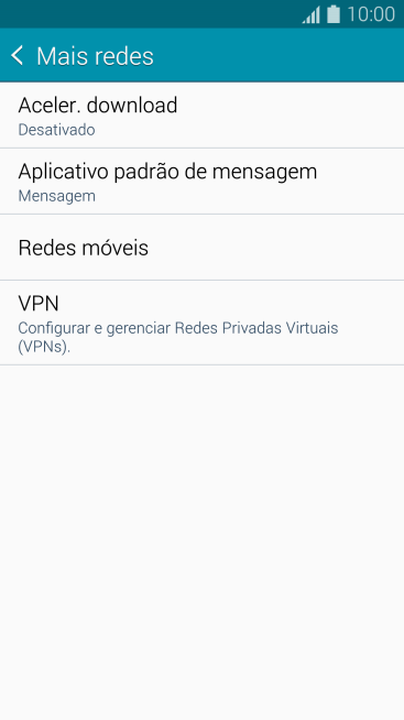Pressione Redes móveis. Pressione Redes móveis.