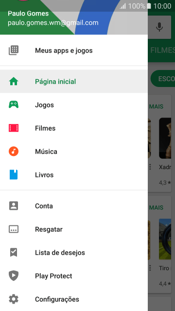 Pressione Configurações. Pressione Configurações.
