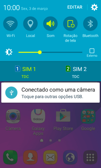 Pressione o ícone de configurações. Pressione o ícone de configurações.
