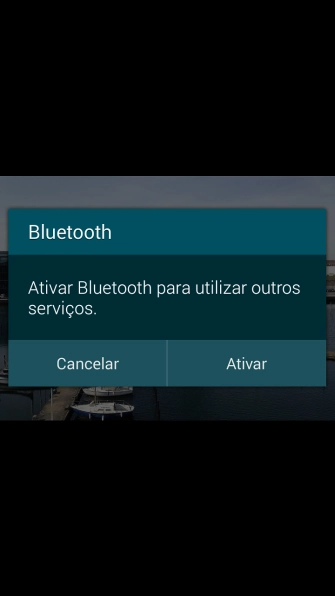 Se o Bluetooth estiver desativado, você deve pressionar Ativar para ativá-lo. Se o Bluetooth estiver desativado, você deve pressionar Ativar para ativá-lo.
