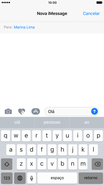 Pressione o ícone de adesivo, e siga as instruções da tela para adicionar um adesivo a sua iMessage. Pressione o ícone de adesivo, e siga as instruções da tela para adicionar um adesivo a sua iMessage.