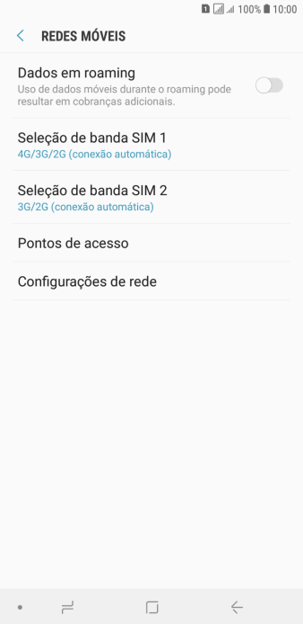 Pressione Configurações de rede. Pressione Configurações de rede.