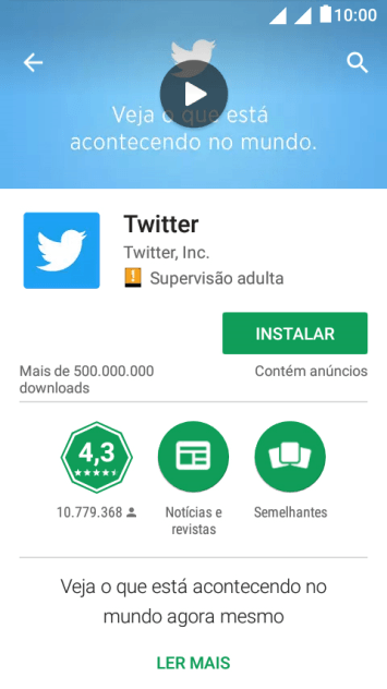 Pressione INSTALAR, e siga as indicações da tela para instalar o app. Pressione INSTALAR, e siga as indicações da tela para instalar o app.