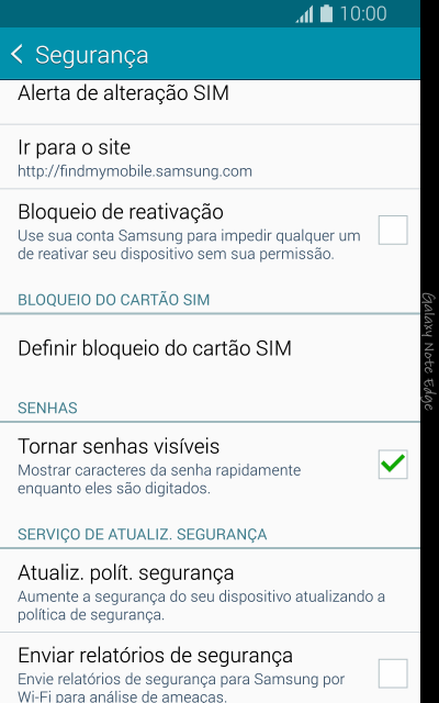 Pressione Definir bloqueio do cartão SIM. Pressione Definir bloqueio do cartão SIM.