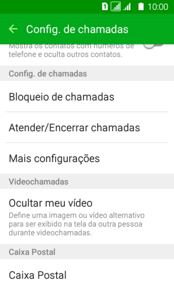 Pressione Mais configurações. Pressione Mais configurações.