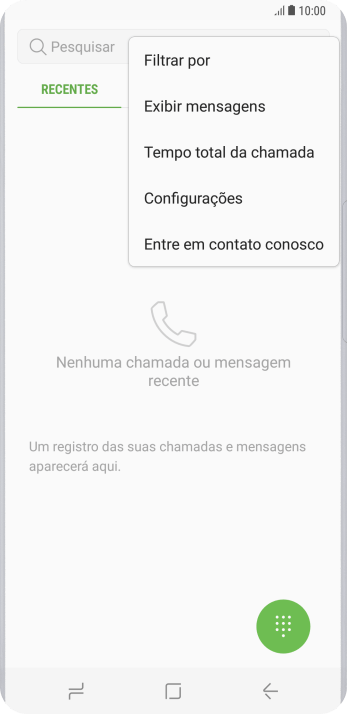 Pressione Configurações. Pressione Configurações.