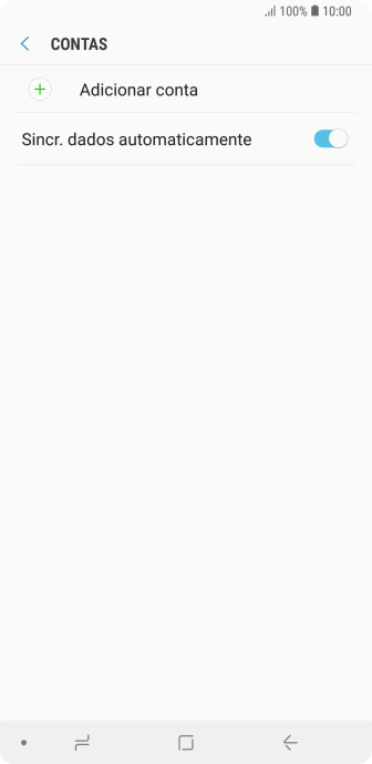 Pressione Adicionar conta. Pressione Adicionar conta.
