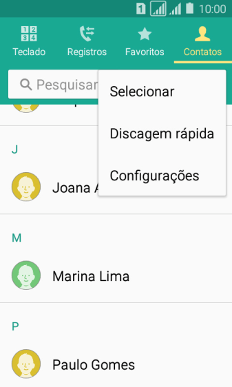 Pressione Configurações. Pressione Configurações.