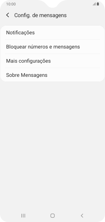 Pressione Mais configurações. Pressione Mais configurações.
