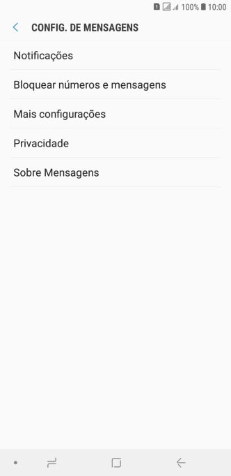Pressione Mais configurações. Pressione Mais configurações.