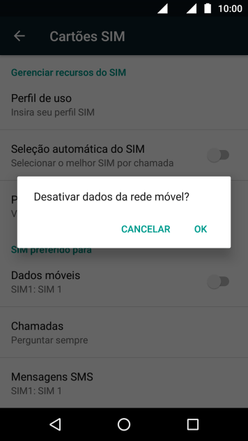 Se você desativar a função, deve pressionar OK. Se você desativar a função, deve pressionar OK.