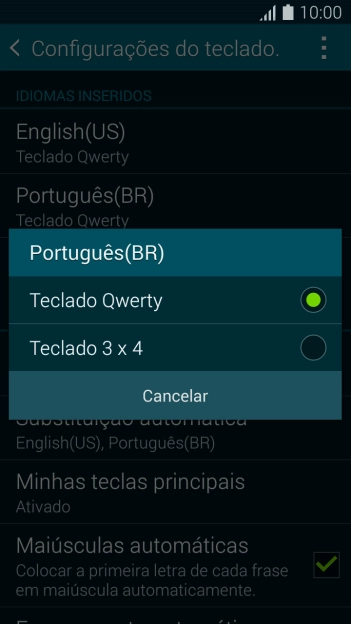 Pressione Teclado QWERTY. Pressione Teclado QWERTY.
