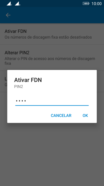 Digite o código PIN2, e pressione OK. Digite o código PIN2, e pressione OK.