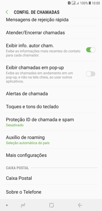 Pressione Mais configurações. Pressione Mais configurações.