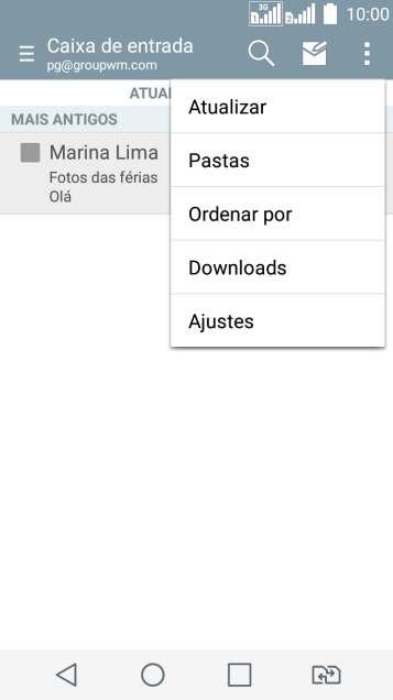 Pressione Ajustes. Pressione Ajustes.