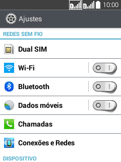 Pressione Conexões e Redes. Pressione Conexões e Redes.