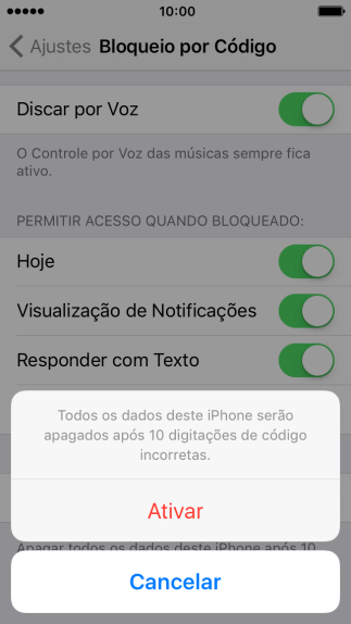 Se você quiser ativar a função, deve pressionar Ativar. Se você quiser ativar a função, deve pressionar Ativar.