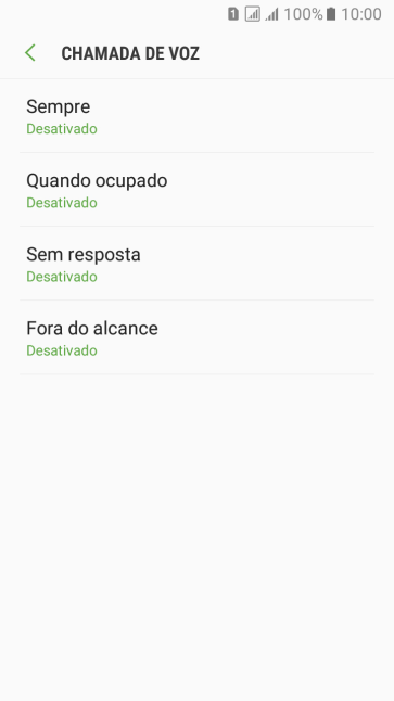 Pressione o tipo de encaminhamento desejado. Pressione o tipo de encaminhamento desejado.