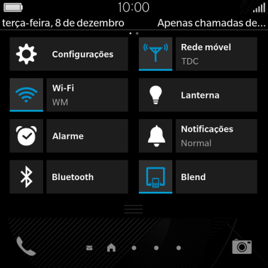 Pressione Configurações. Pressione Configurações.