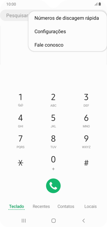 Pressione Configurações. Pressione Configurações.