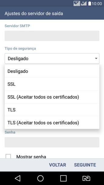 Pressione Desligado para ativar ou desativar a função. Pressione Desligado para ativar ou desativar a função.