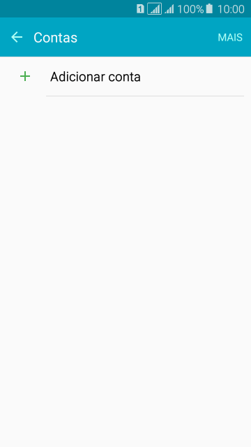 Pressione Adicionar conta. Pressione Adicionar conta.