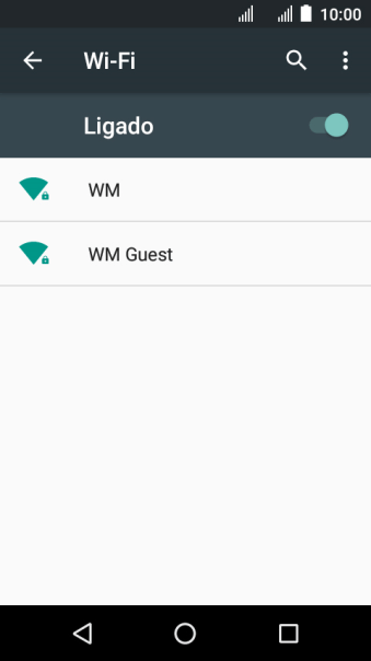 Pressione a rede Wi-Fi desejada. Pressione a rede Wi-Fi desejada.
