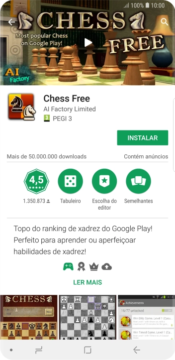 Pressione INSTALAR, e siga as indicações da tela para instalar o app. Pressione INSTALAR, e siga as indicações da tela para instalar o app.