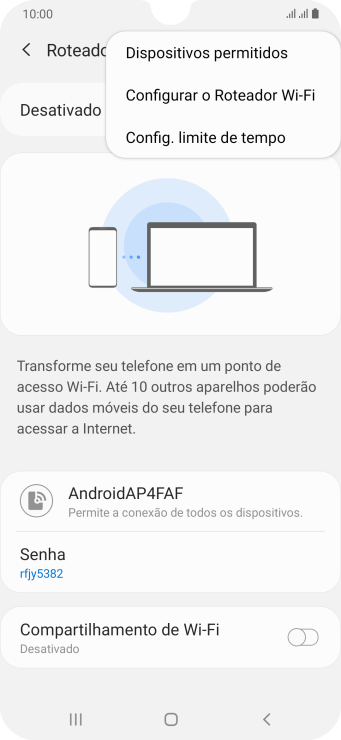 Pressione Configurar o Roteador Wi-Fi. Pressione Configurar o Roteador Wi-Fi.