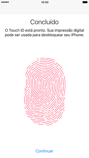 Pressione Continuar. Se você selecionou um código de bloqueio anteriormente, deve inserir um código opcional duas vezes seguidas. Pressione Continuar. Se você selecionou um código de bloqueio anteriormente, deve inserir um código opcional duas vezes seguidas.
