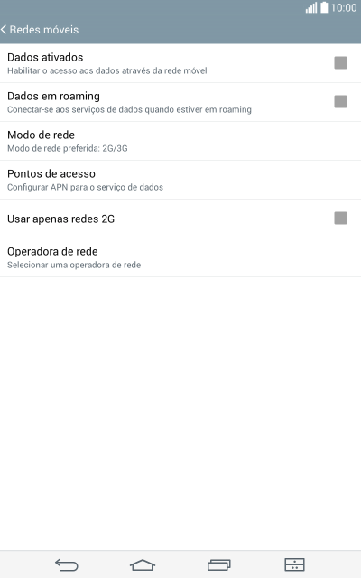 Pressione Pontos de acesso. Pressione Pontos de acesso.