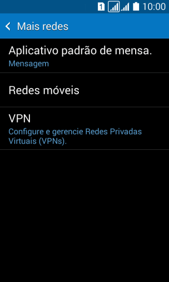 Pressione Redes móveis. Pressione Redes móveis.