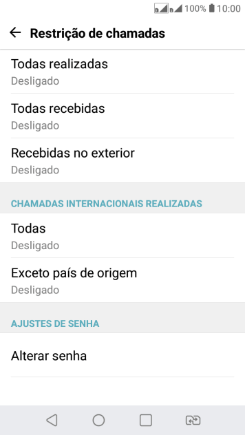 Pressione o tipo de bloqueio desejado. Pressione o tipo de bloqueio desejado.