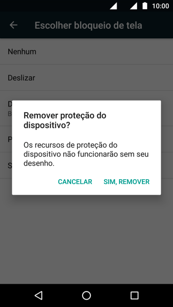Pressione SIM, REMOVER. Pressione SIM, REMOVER.