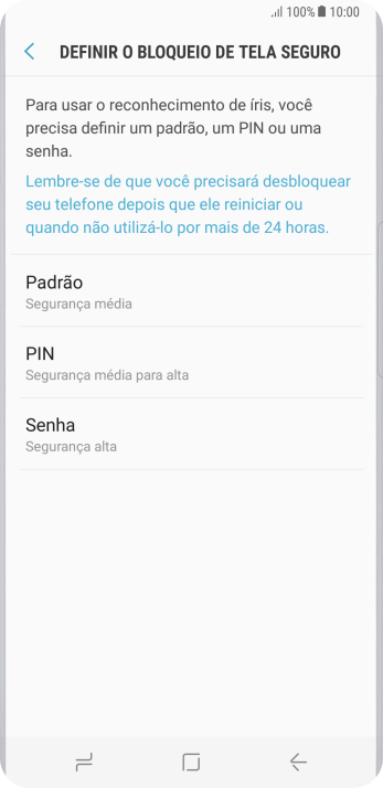 Pressione a configuração desejada, e siga as instruções da tela para criar um código extra. Pressione a configuração desejada, e siga as instruções da tela para criar um código extra.