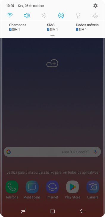 Pressione o ícone de configurações. Pressione o ícone de configurações.