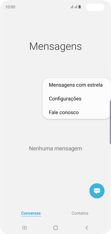 Pressione Configurações. Pressione Configurações.