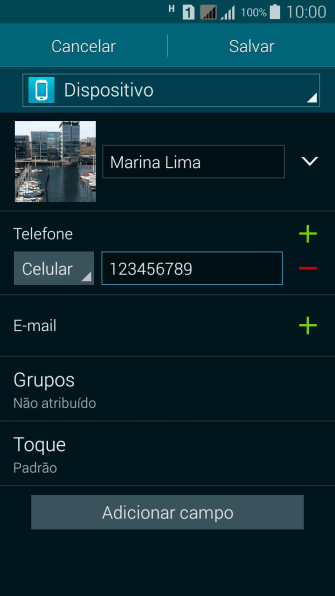 Pressione a lista suspensa ao lado do número de telefone. Pressione a lista suspensa ao lado do número de telefone.