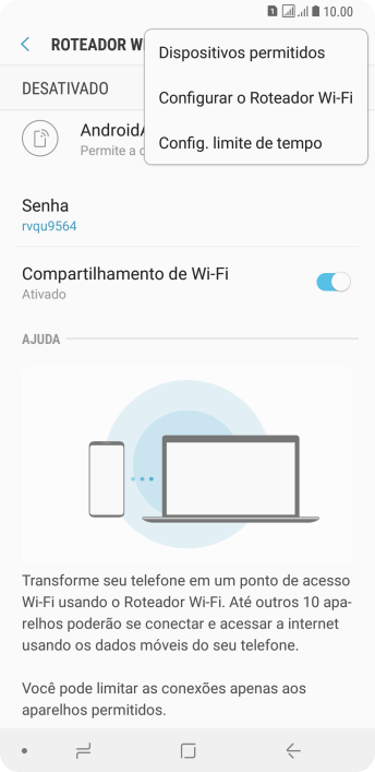 Pressione Configurar o Roteador Wi-Fi. Pressione Configurar o Roteador Wi-Fi.